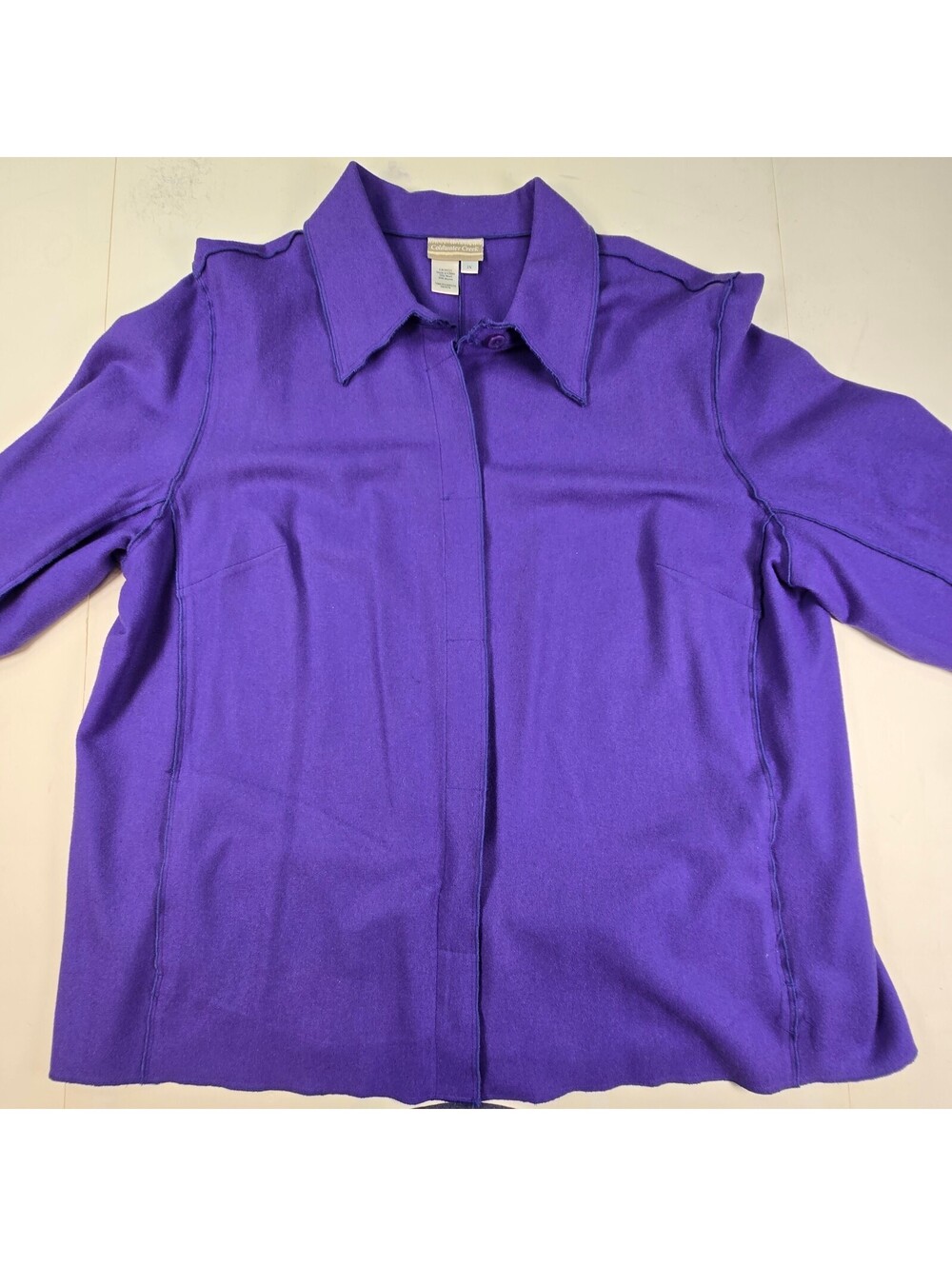 Coldwater Creek Purple Open Front Jacket 2X